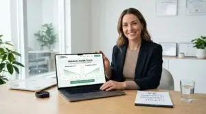 An elite responsive WordPress website dashboard designed for a metabolic health coaching practice showcasing automated client acquisition funnels.